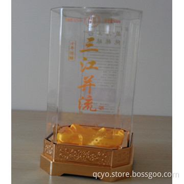 clear and oblong shape acrylic alcohol display stands